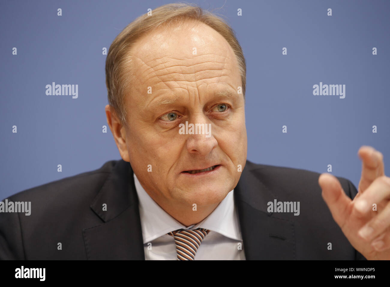 Pressekonferenz mit Joachim Rukwied, Präsident des Deutschen Bauernverbandes (DBV). Stockfoto