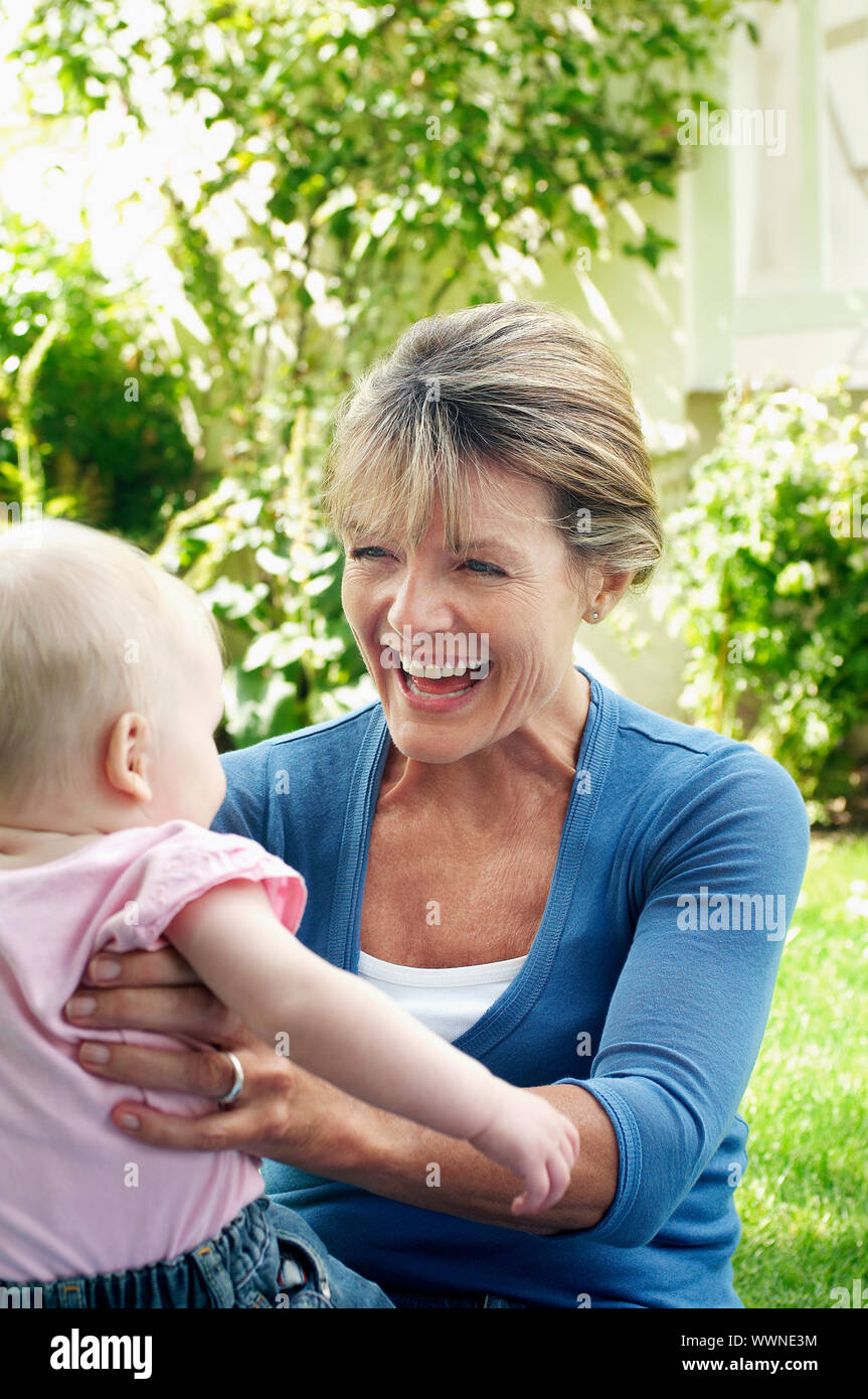 Frau und Kind Stockfoto