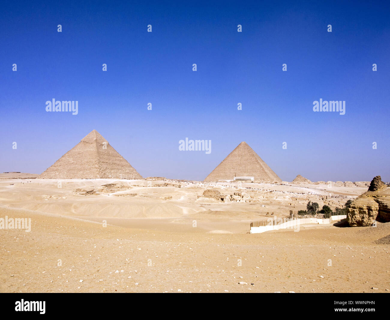 Khafre und Khufus Pyramide Stockfoto