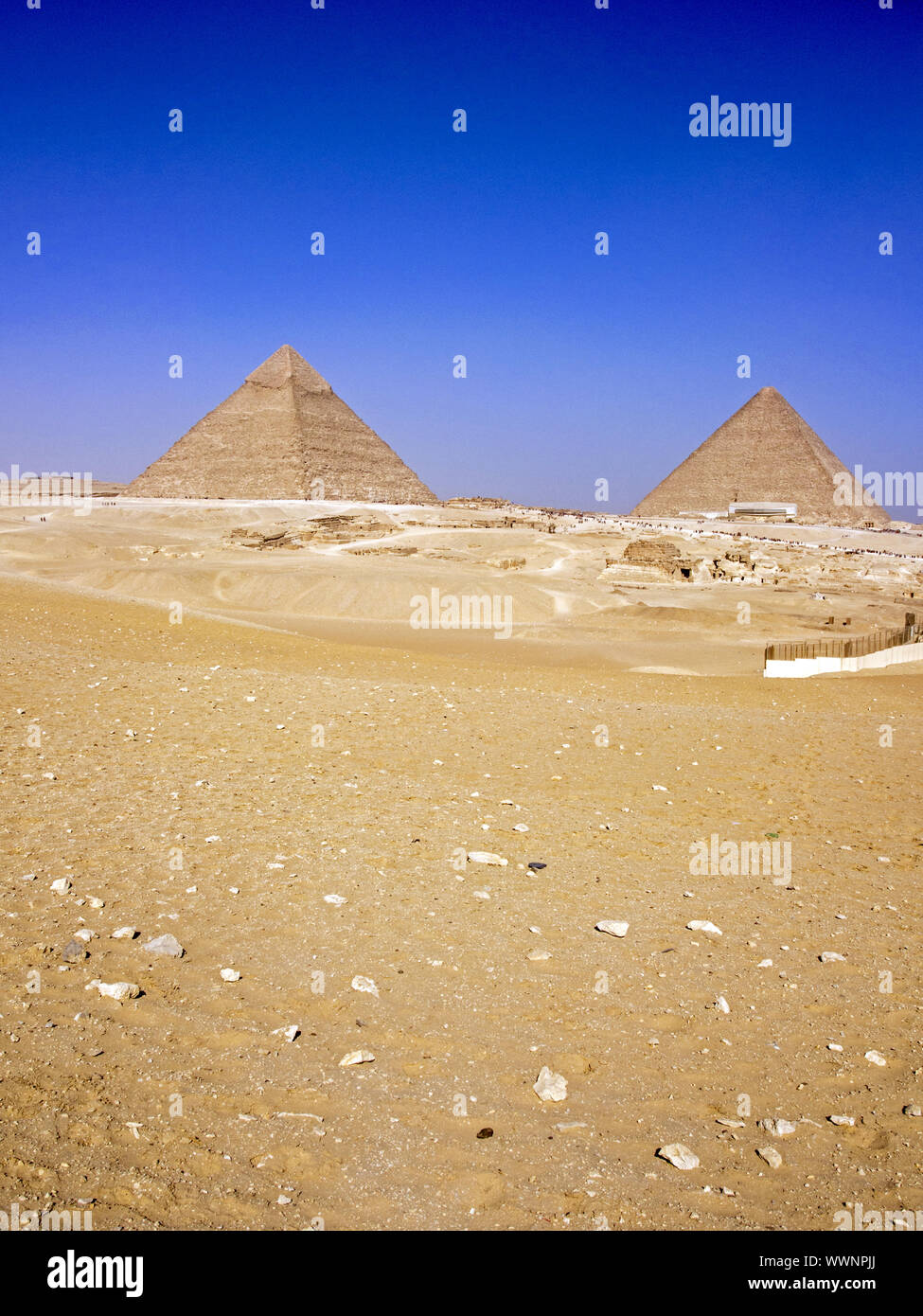 Khafre und Khufus Pyramide Stockfoto