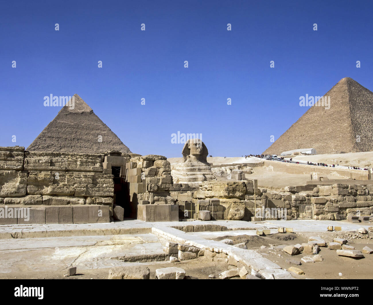 Pyramiden von Gizeh Stockfoto