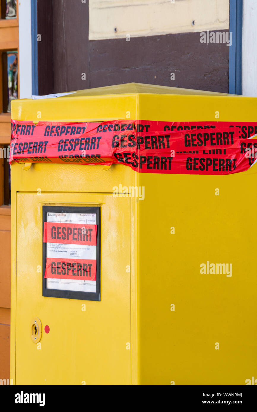 Gesperrte Mailbox Stockfoto