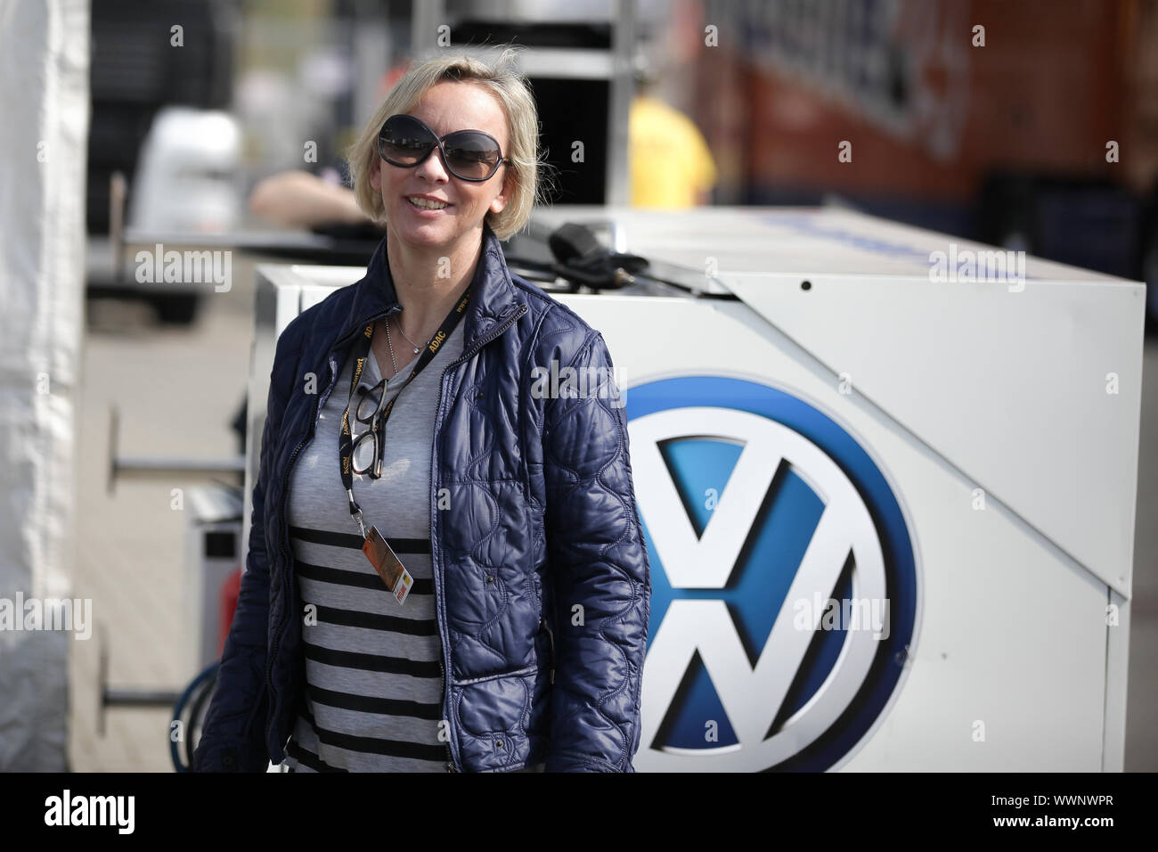 Sabine Kehm (Managerin von Michael und Mick Schumacher) ADAC Formel 4 Rennen in Oschersleben 26.4.15 Stockfoto