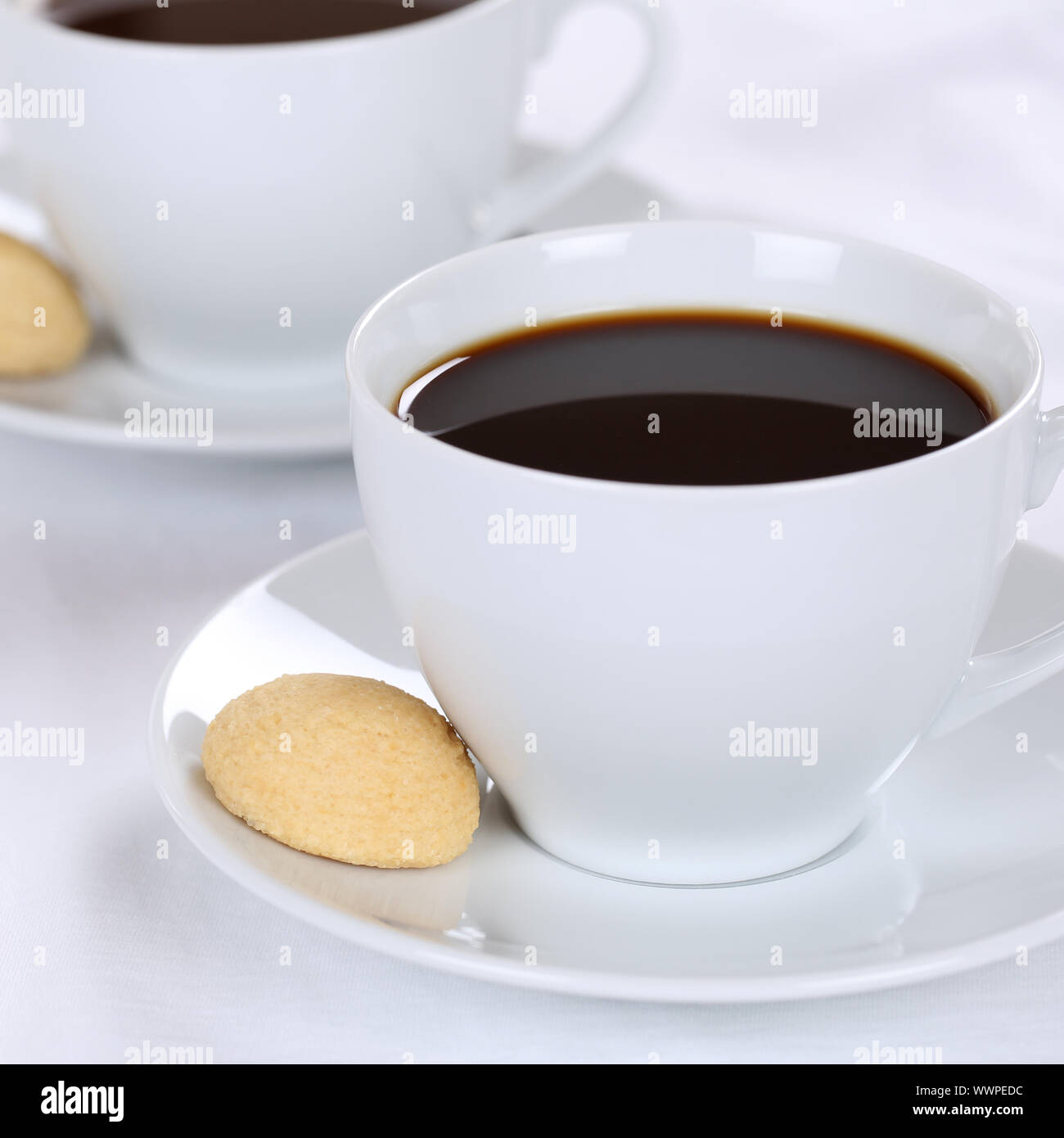 Frischer Kaffee Getränke in Kaffee Tasse Stockfoto