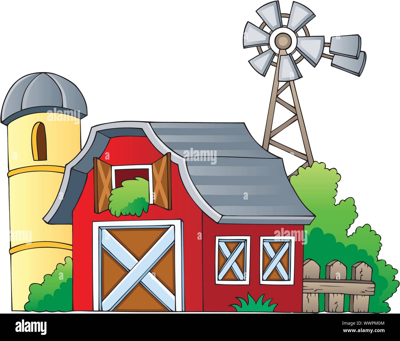 Farm theme Bild 1 Stock Vektor