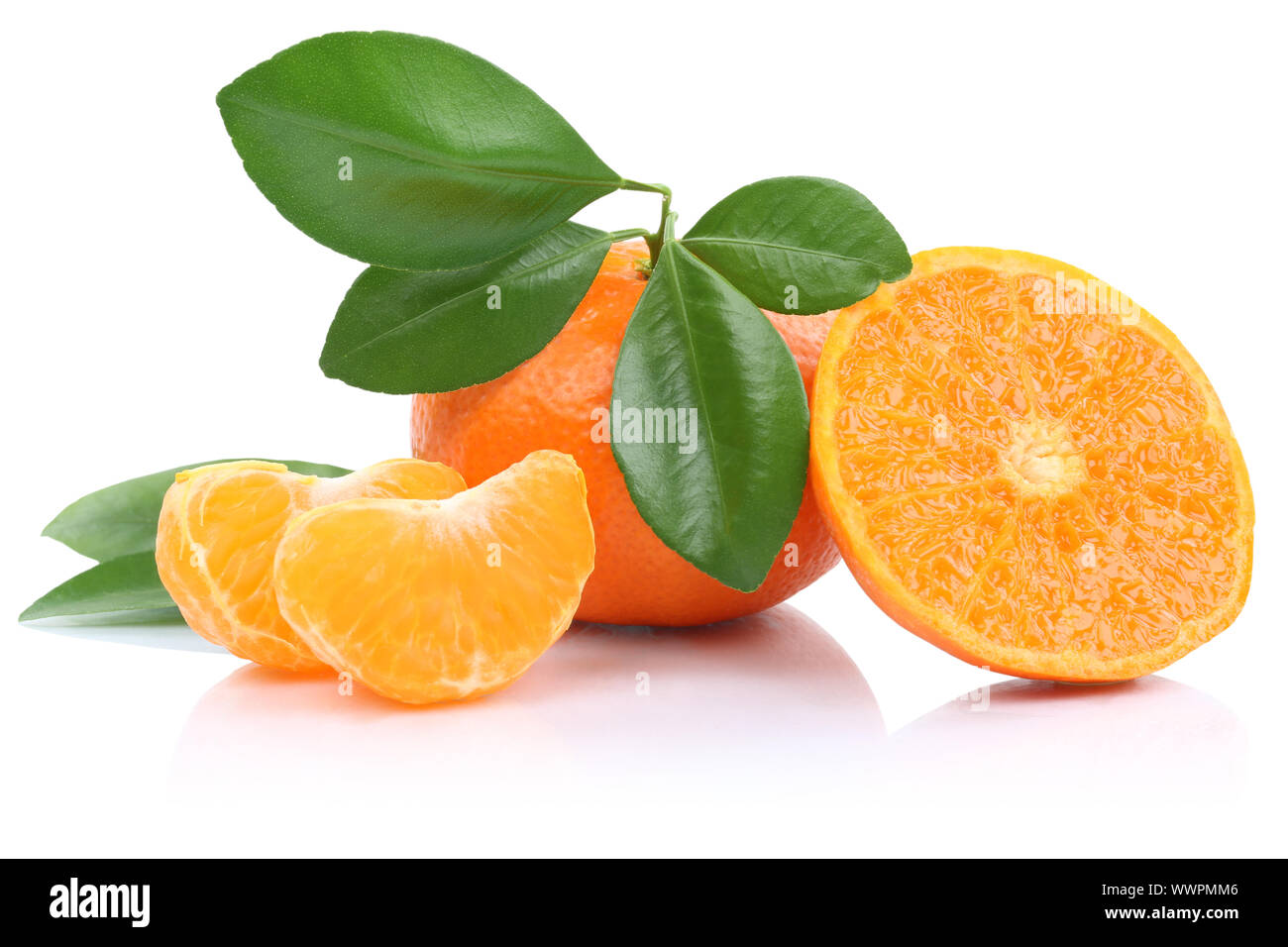 Mandarin Mandarinen Obst Befreiung isoliert Isoliert Stockfoto