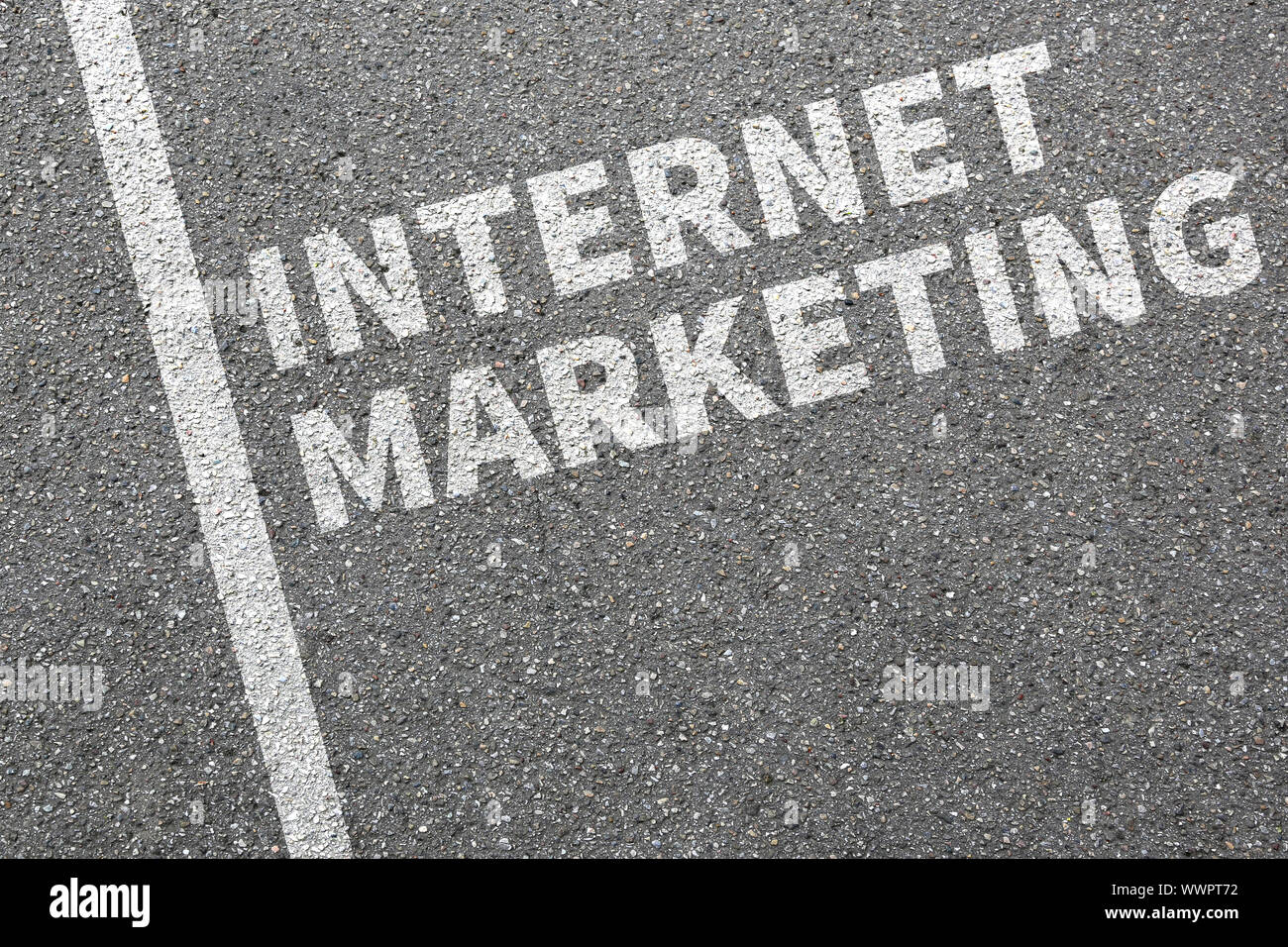 Marketing oder Werbung für Firma in Office Business Konzept Stockfoto