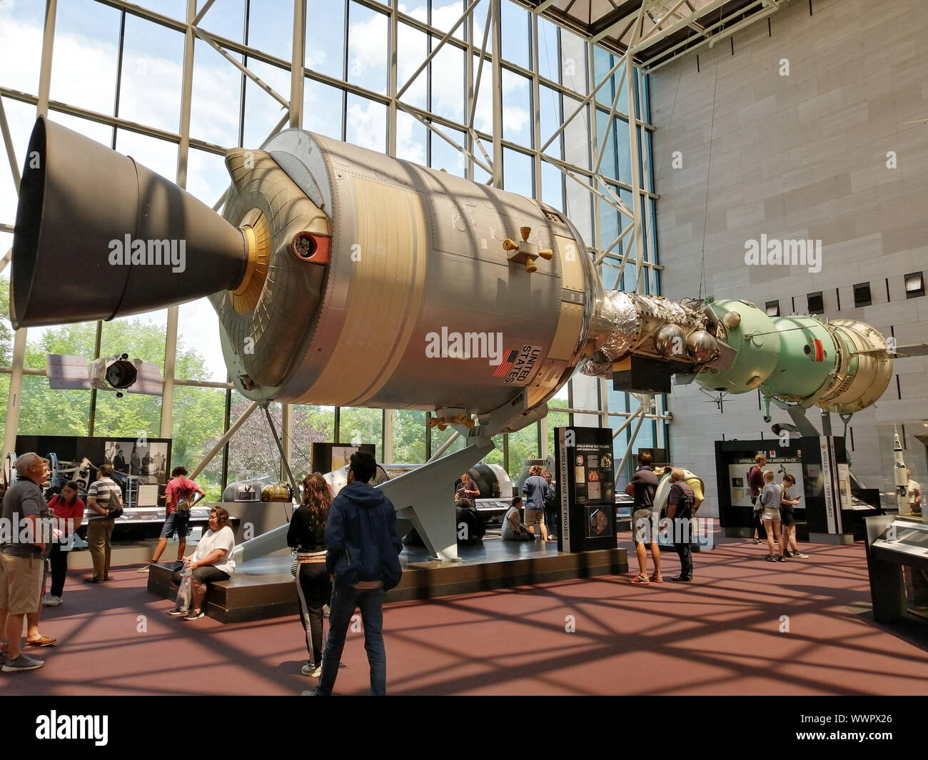 Washington DC, USA - 6. Juni 2019: Apollo und Sojus Test Projekt am Smithsonian National Air und Space Museum. Stockfoto