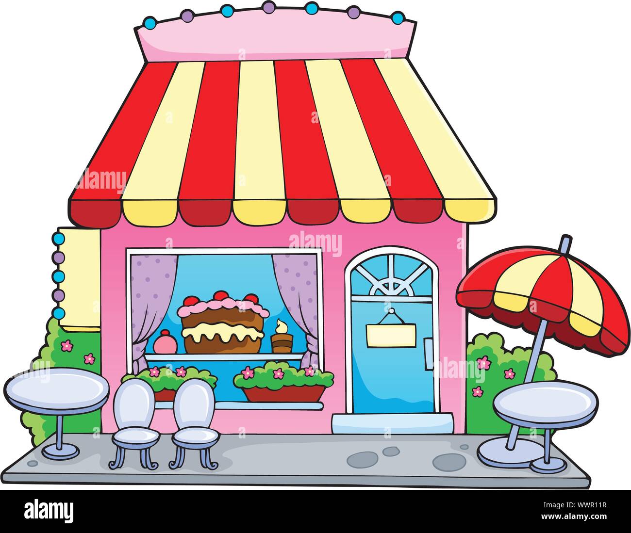 Cartoon Candy Store Stock Vektor