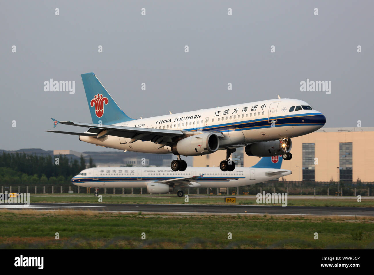 China Southern Airbus A319 Flughafen Peking Stockfoto