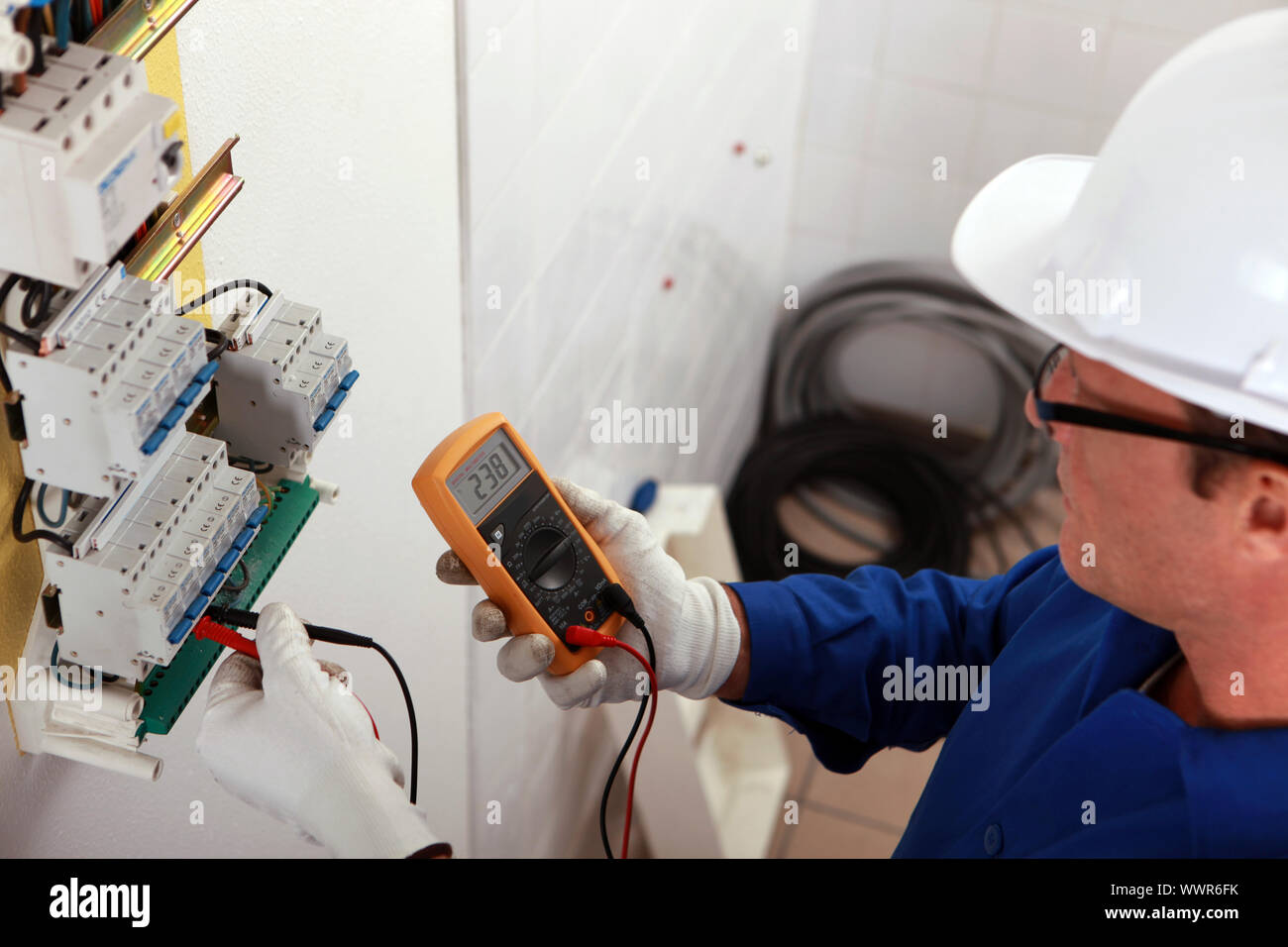 Porträt eines Technikers Stockfoto