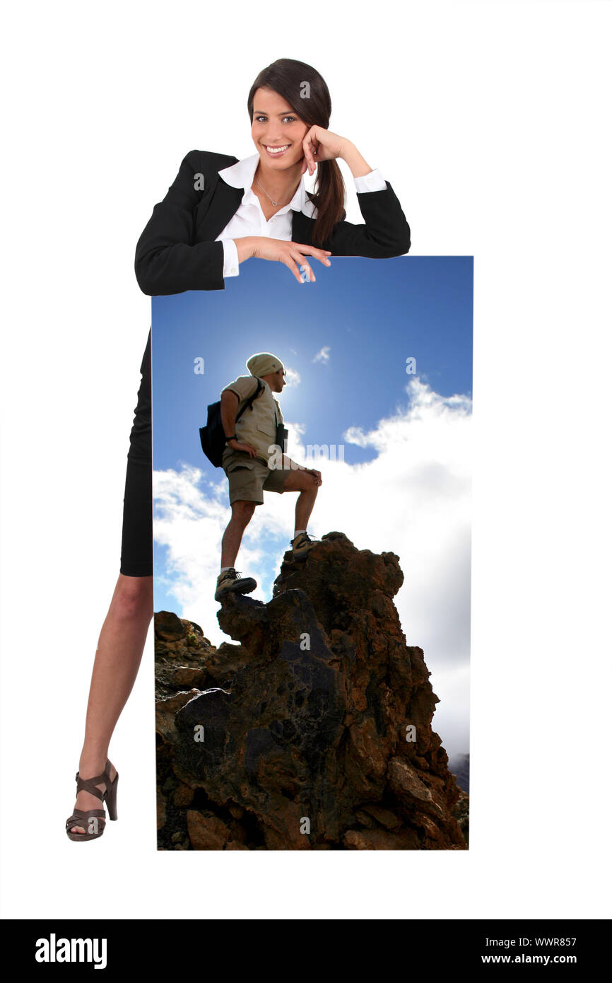 Weibliche Reisebüro Stockfoto