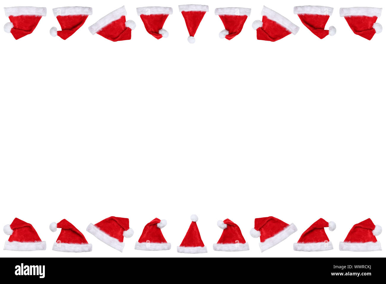 Weihnachten Weihnachten Weihnachtsmann Hüte hüte Hüte auf Weihnachten text freier Speicherplatz copyspace Ausschnitte Stockfoto