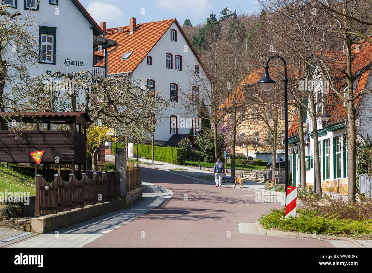 Fahren Sie durch Bad Suderode Stockfoto