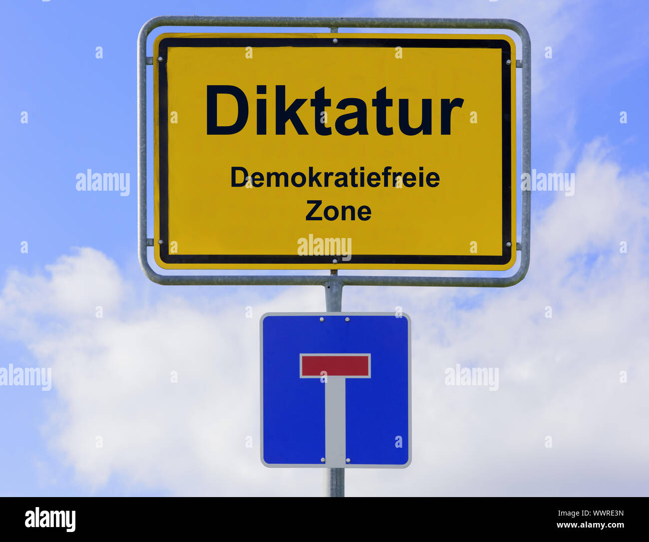 Diktatur in der Demokratie-freie Zone Stockfoto