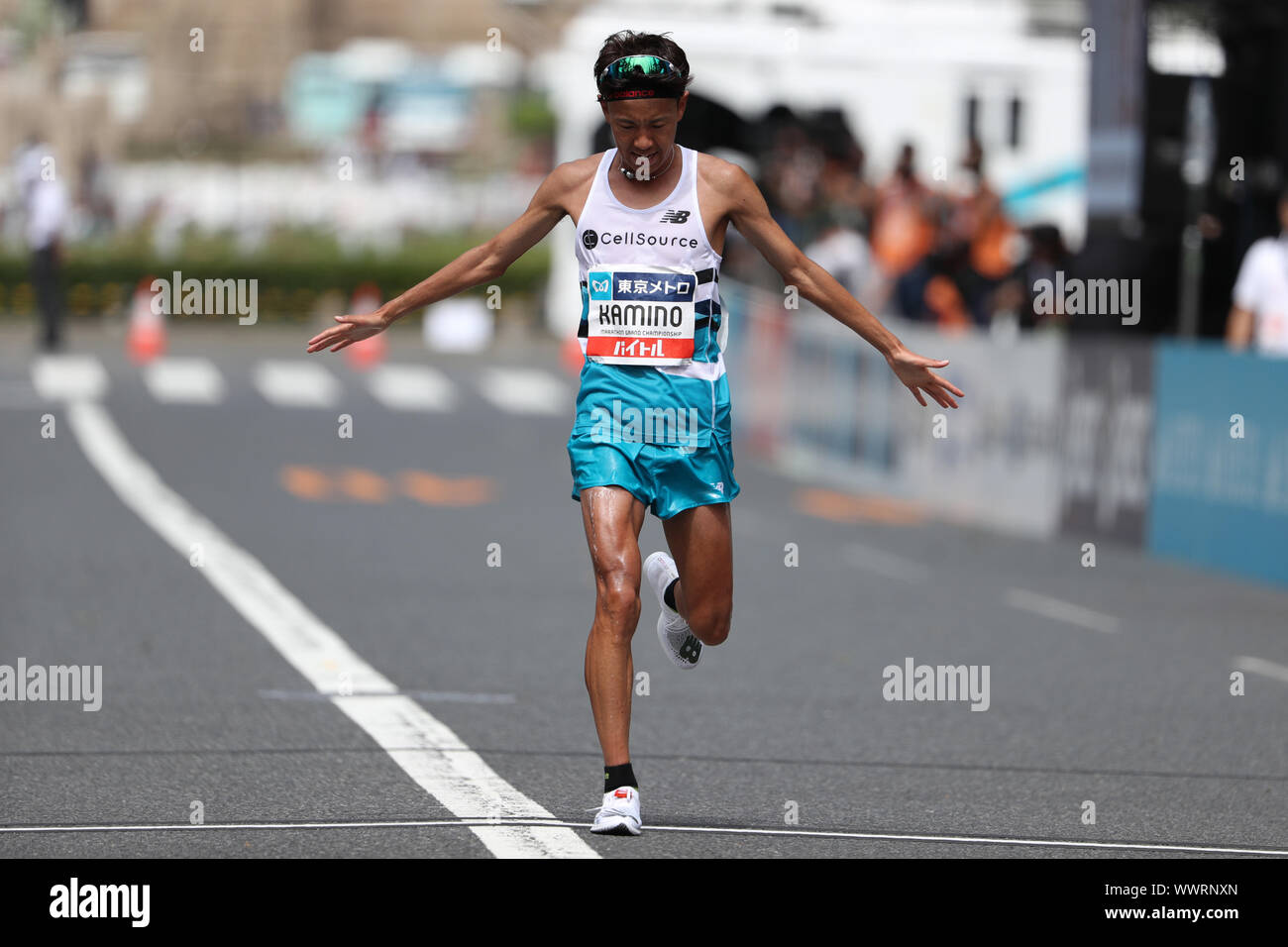Tokio, Japan. 15 Sep, 2019. Daichi Kamino Marathon: Marathon Grand Championship (MGC) Männer rennen in Tokio, Japan. Credit: Jun Tsukida/LBA SPORT/Alamy leben Nachrichten Stockfoto