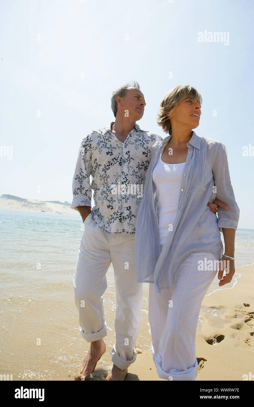 Paar am Strand Stockfoto