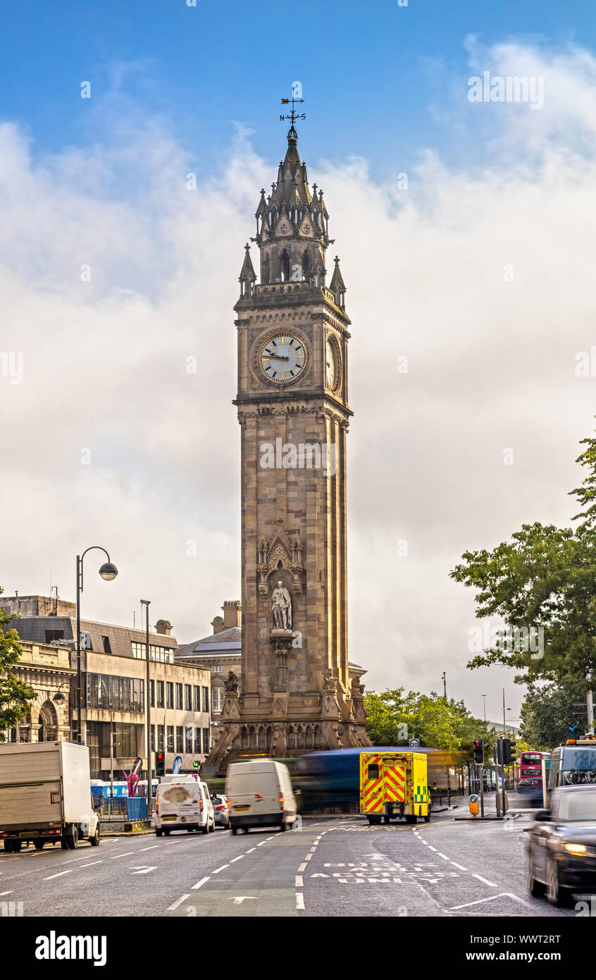 Albert Memorial Clock Tower, Belfast, Nordirland Stockfoto