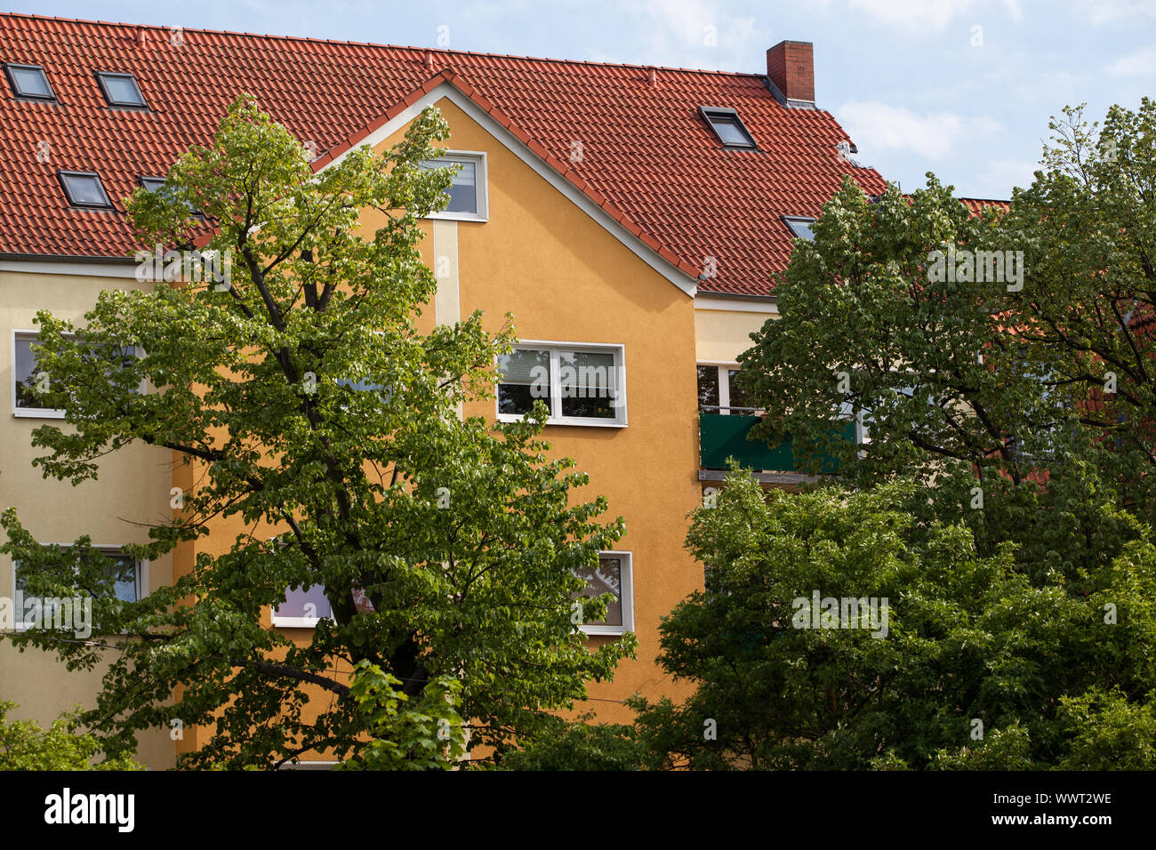 Blick auf die Stadt Halberstadt Stockfoto