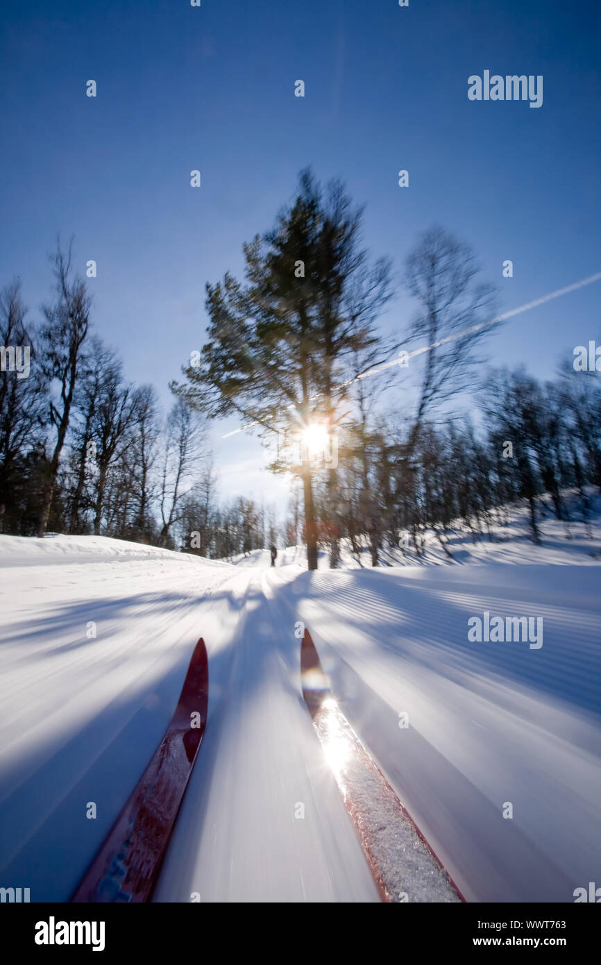 Langlaufen Bewegung Stockfoto