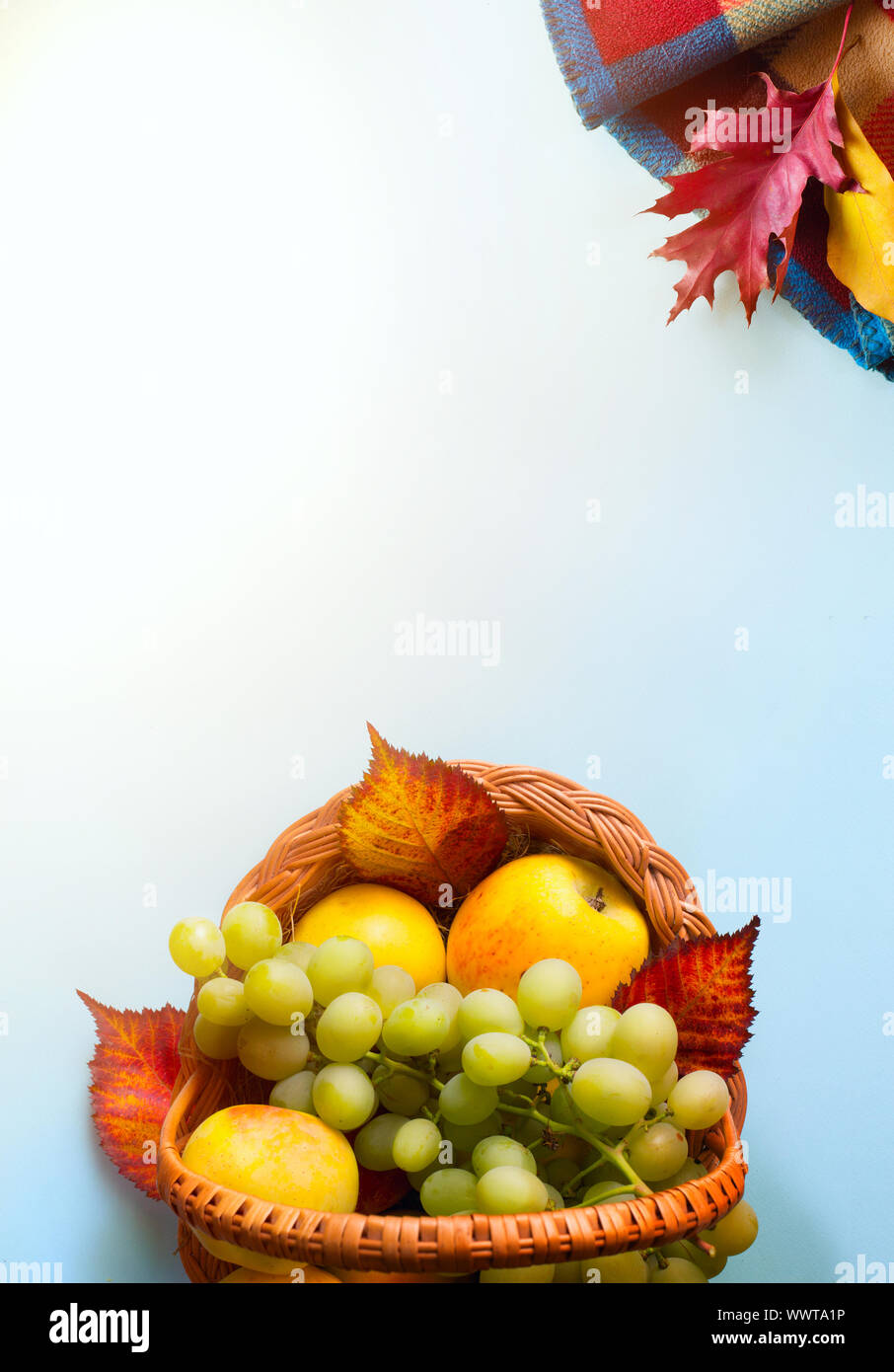 Herbst Hintergrund, Thanksgiving Obst Zusammensetzung Stockfoto