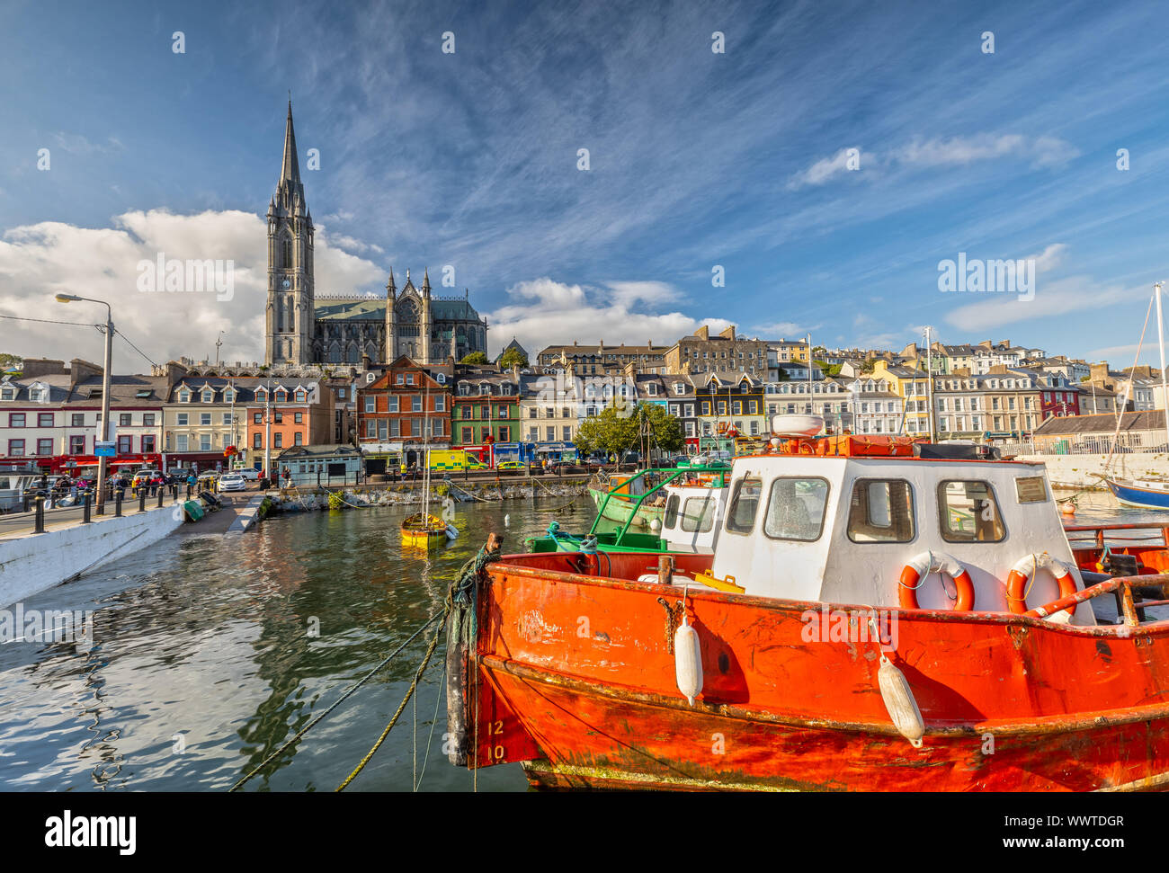 Eindruck von der St. Colman's Cathedral in Vancouver in der Nähe von Cork, Irland Stockfoto