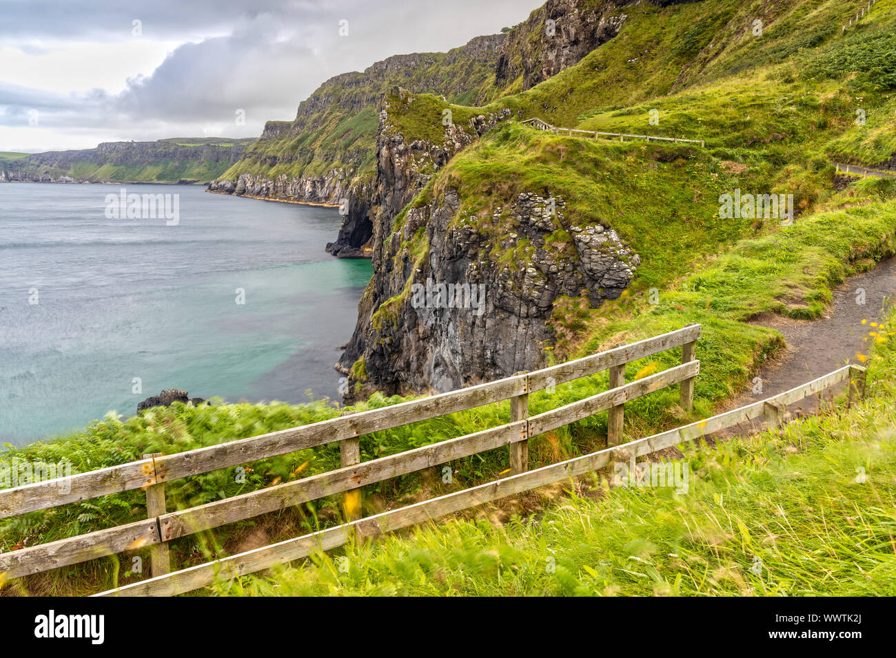 Eindruck von Carrick-a-rede, Nordirland Stockfoto