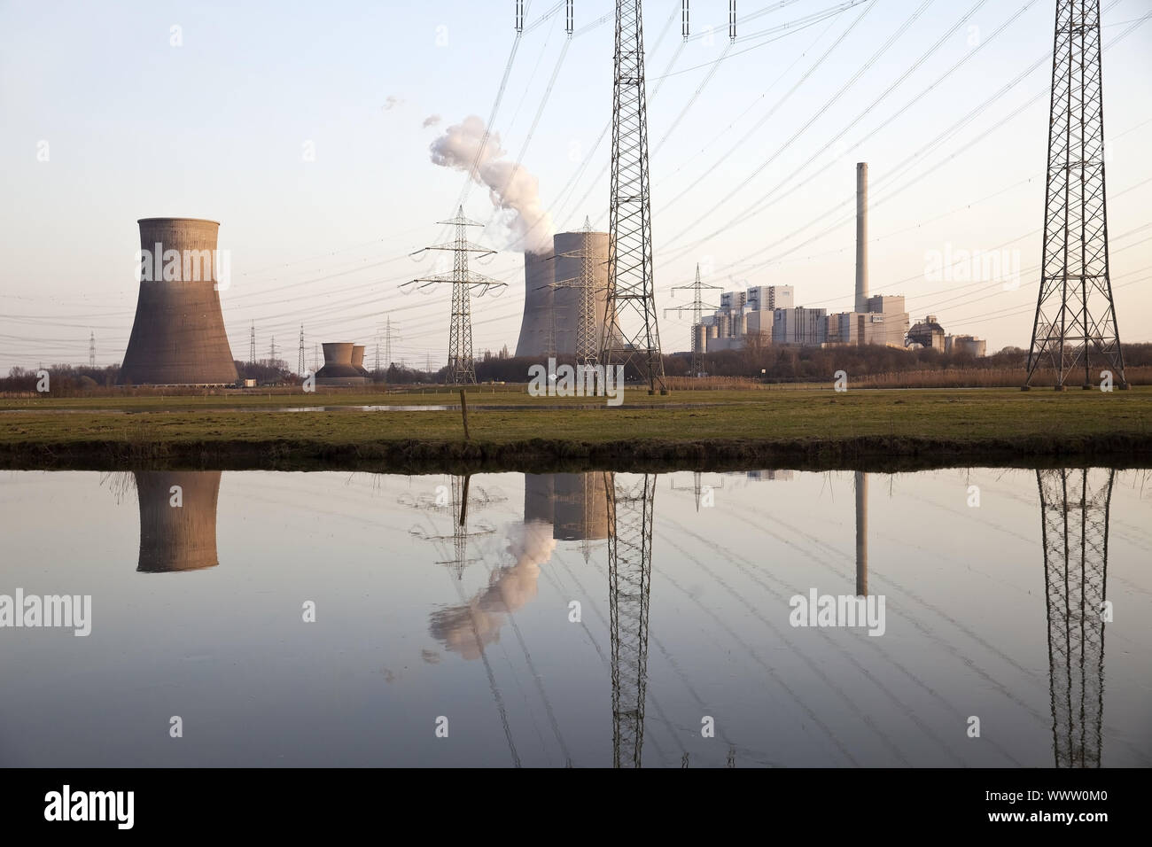 Kraftwerk Westfalen, Hamm, Ruhrgebiet, Nordrhein-Westfalen, Deutschland, Europa Stockfoto