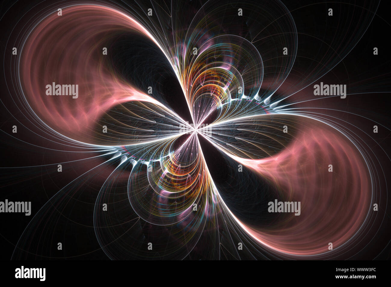 Fractal Image: Nacht Schmetterling. Stockfoto