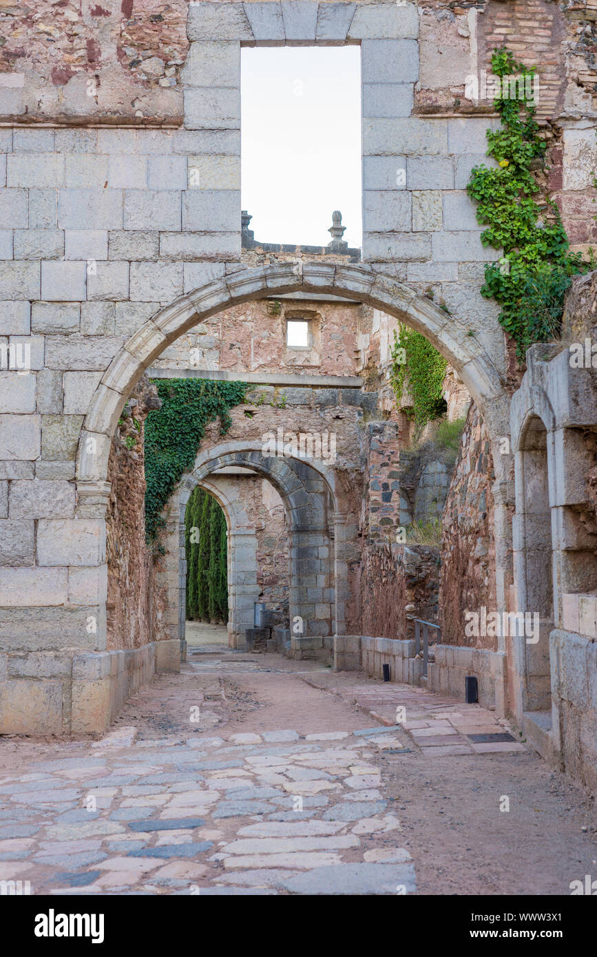 Das erste Kloster des Kartäuserordens auf der Iberischen Halbinsel, Cartoixa d'Escaladei Stockfoto