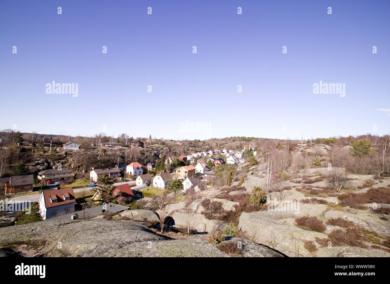 Häuser in Rock Valley Stockfoto