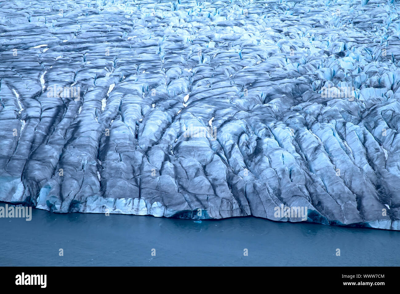 Rauen Gletscher der Arktis. Live Gletscher Stockfoto
