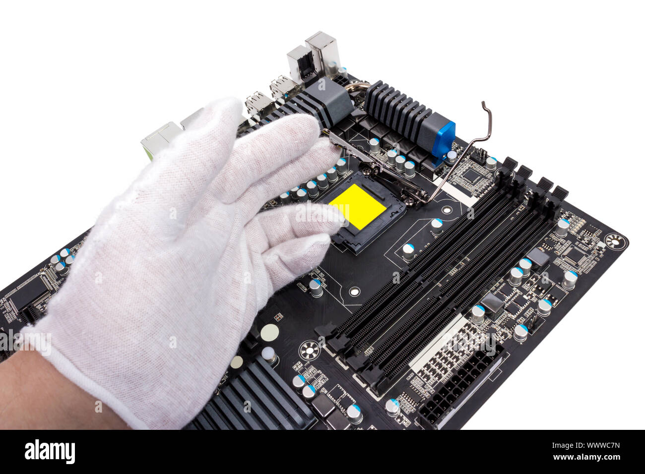 Elektronische Sammlung - Installation des Prozessors Stockfoto