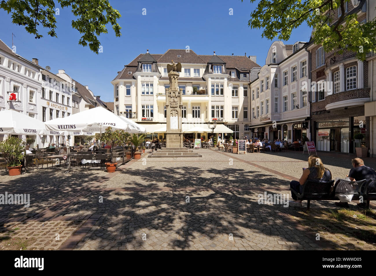 Altmarkt, Moers, Ruhrgebiet, Nordrhein-Westfalen, Deutschland, Europa Stockfoto