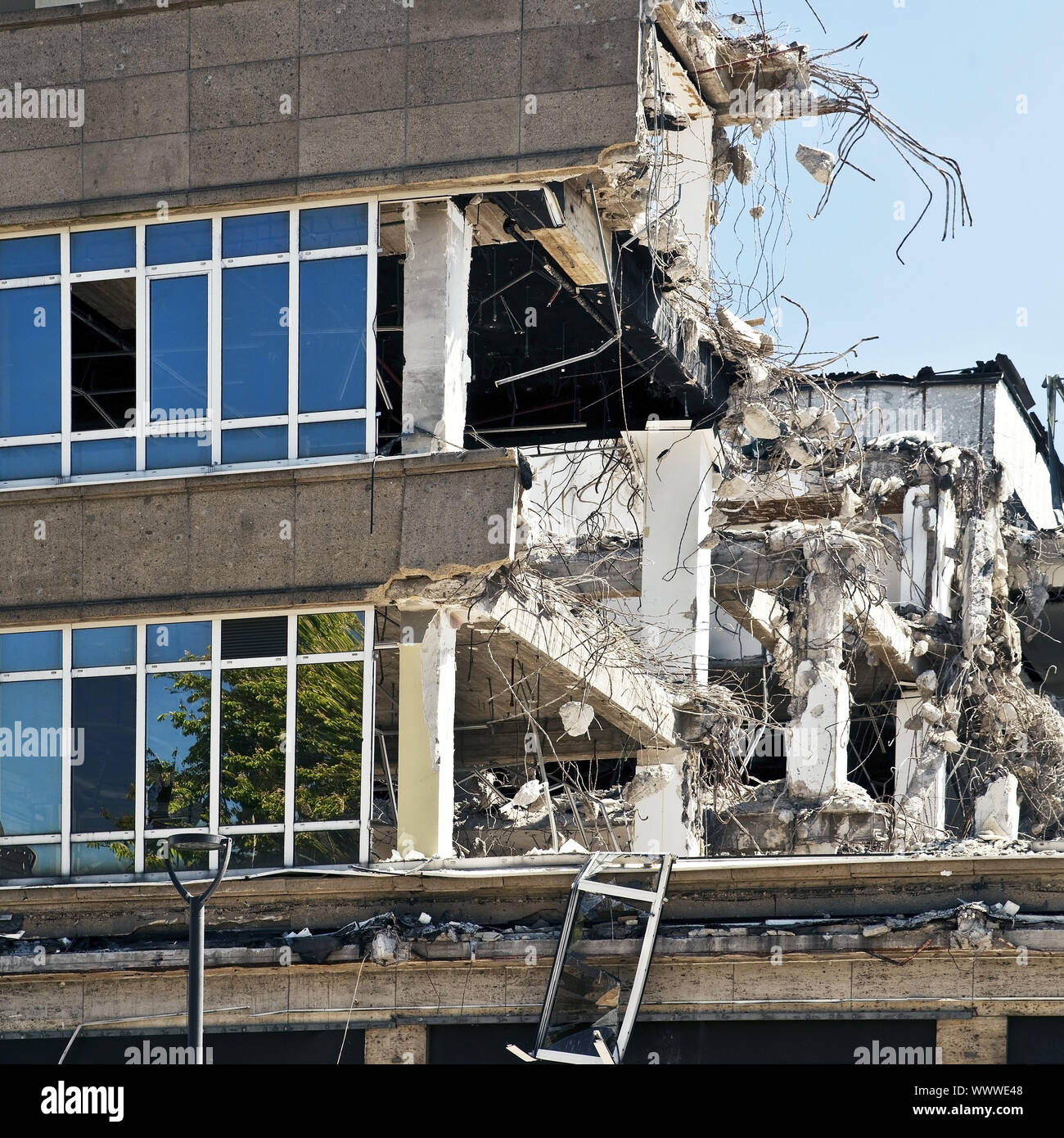 Abbrucharbeiten am ehemaligen Hertie Lager in die Stadt, Gladbeck, Ruhrgebiet, Deutschland, Europa Stockfoto