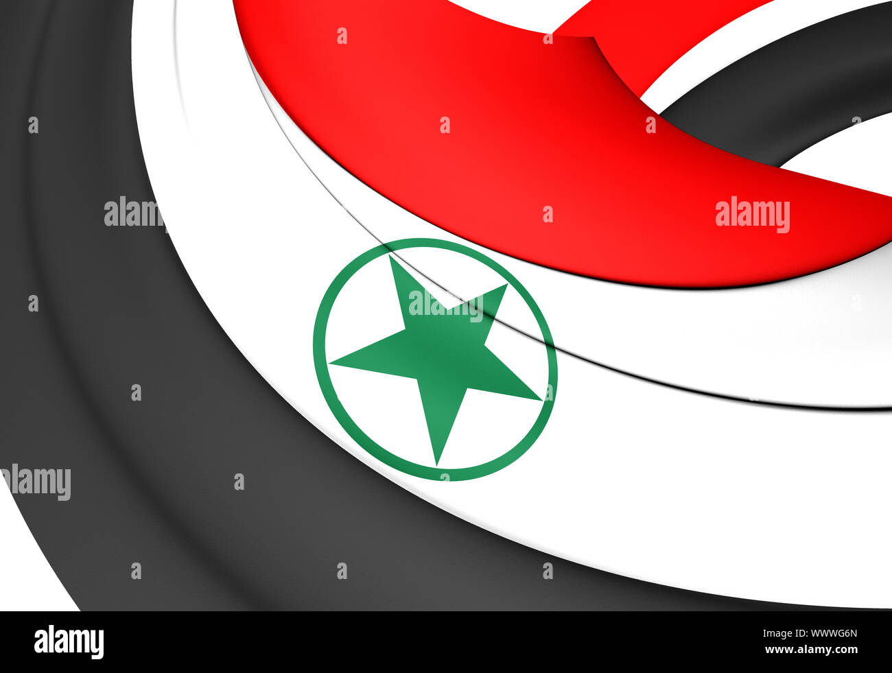 3D Flagge von Arabistan. 3D Illustration. Stockfoto
