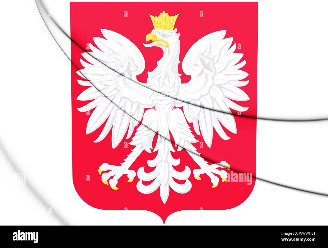 Wappen von Polen. 3D Illustration. Stockfoto