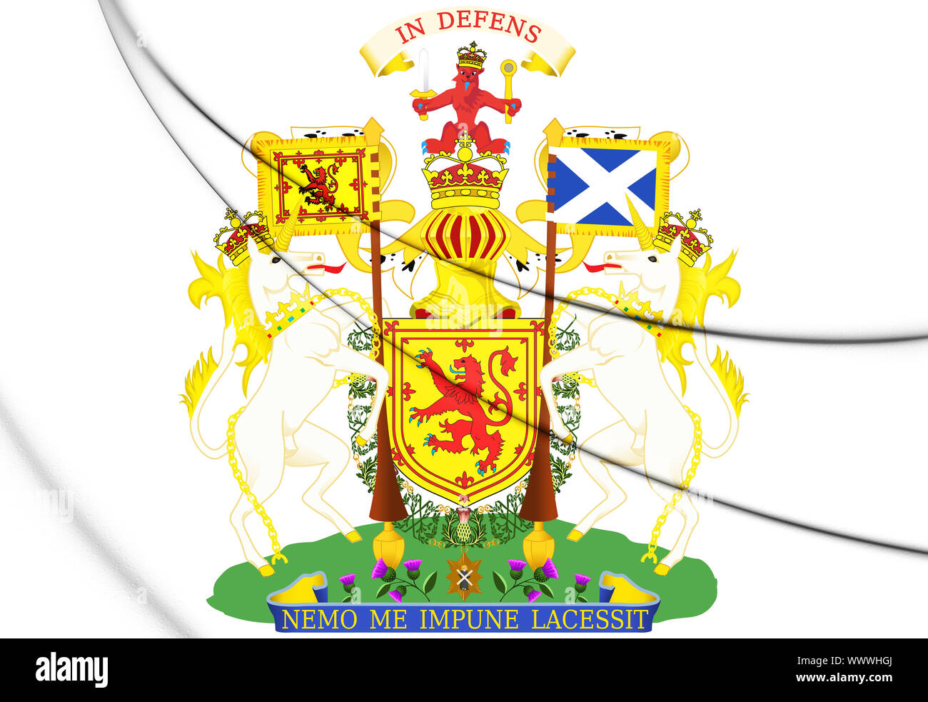 3D Schottland königlichen Wappen. 3D Illustration. Stockfoto