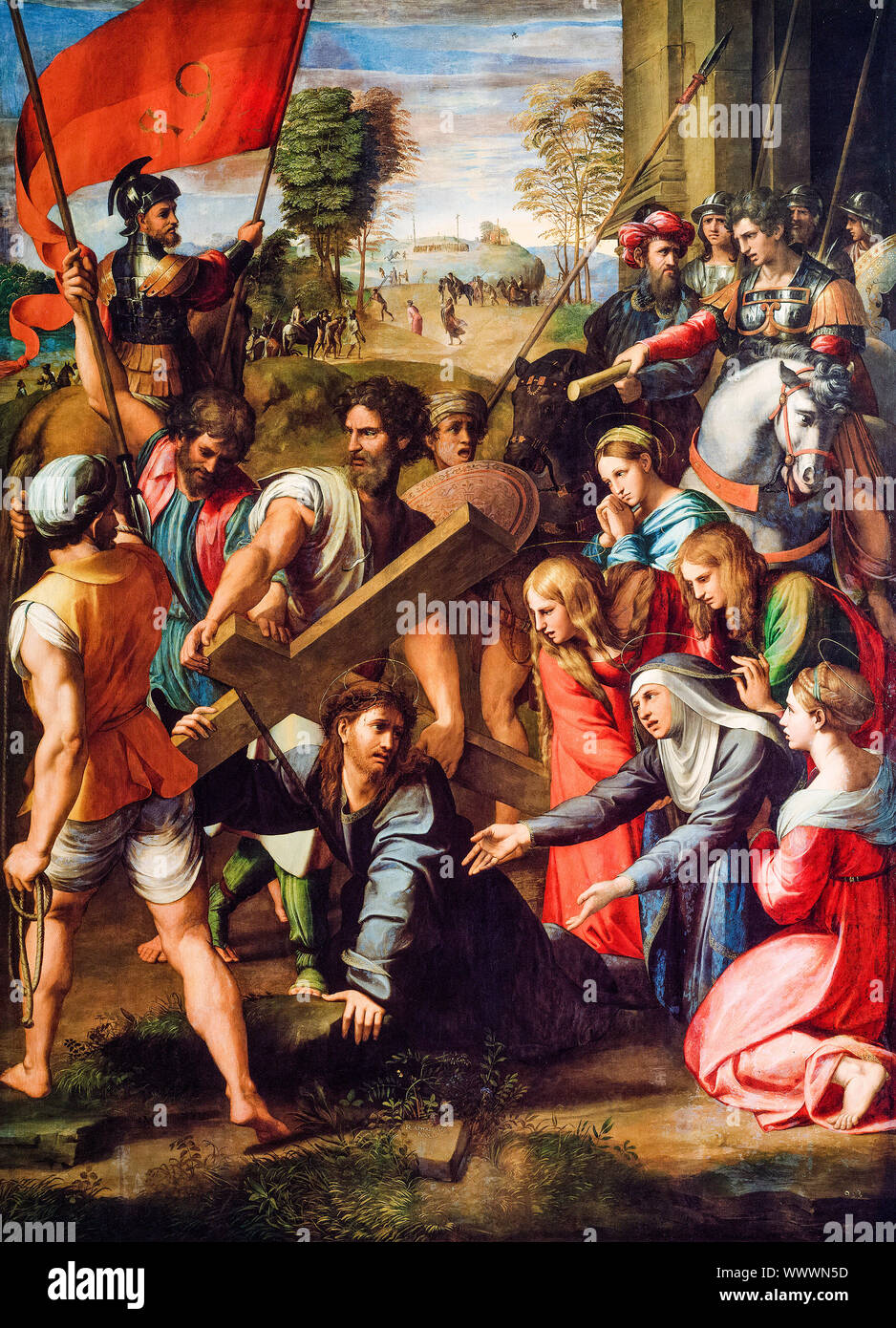 Raphael, Christus auf dem Weg nach Golgotha, Malerei, 1516 Stockfoto