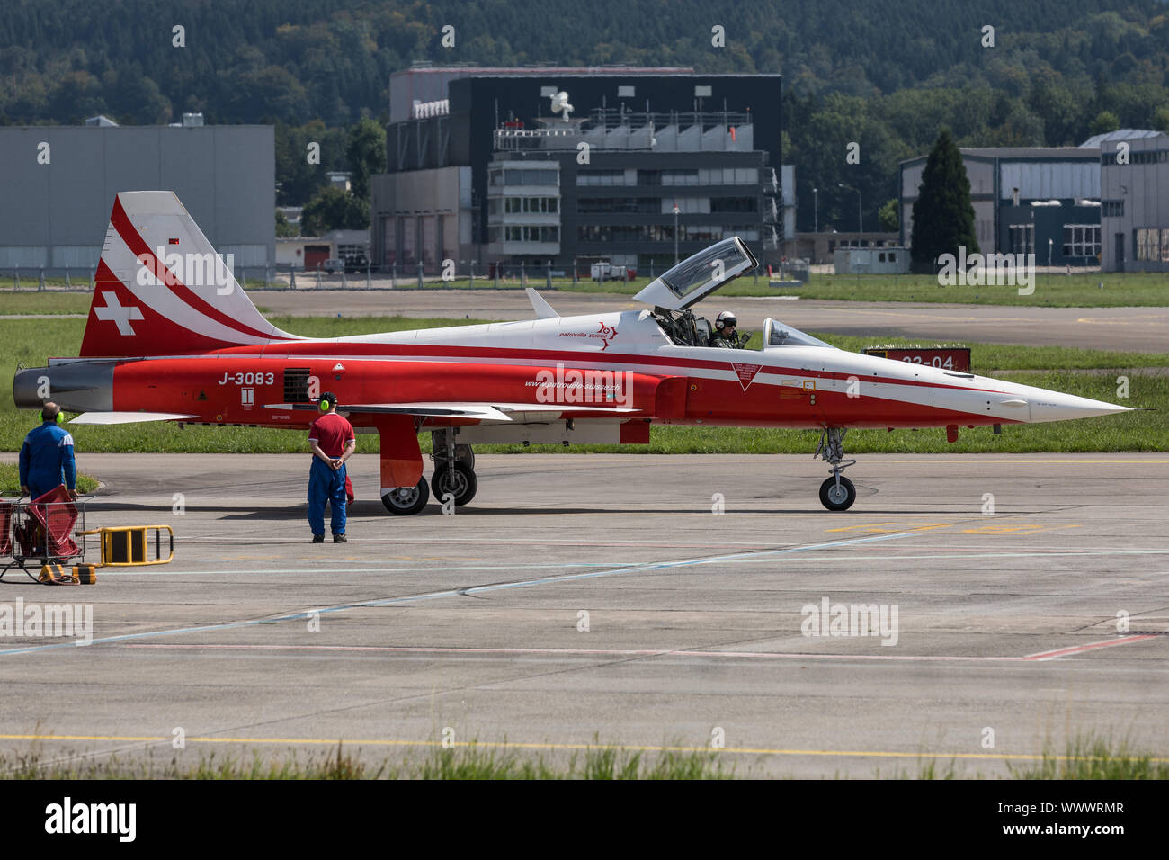 Patrouille Suisse, der Kunstflugstaffel der Schweizer Luftwaffe Stockfoto