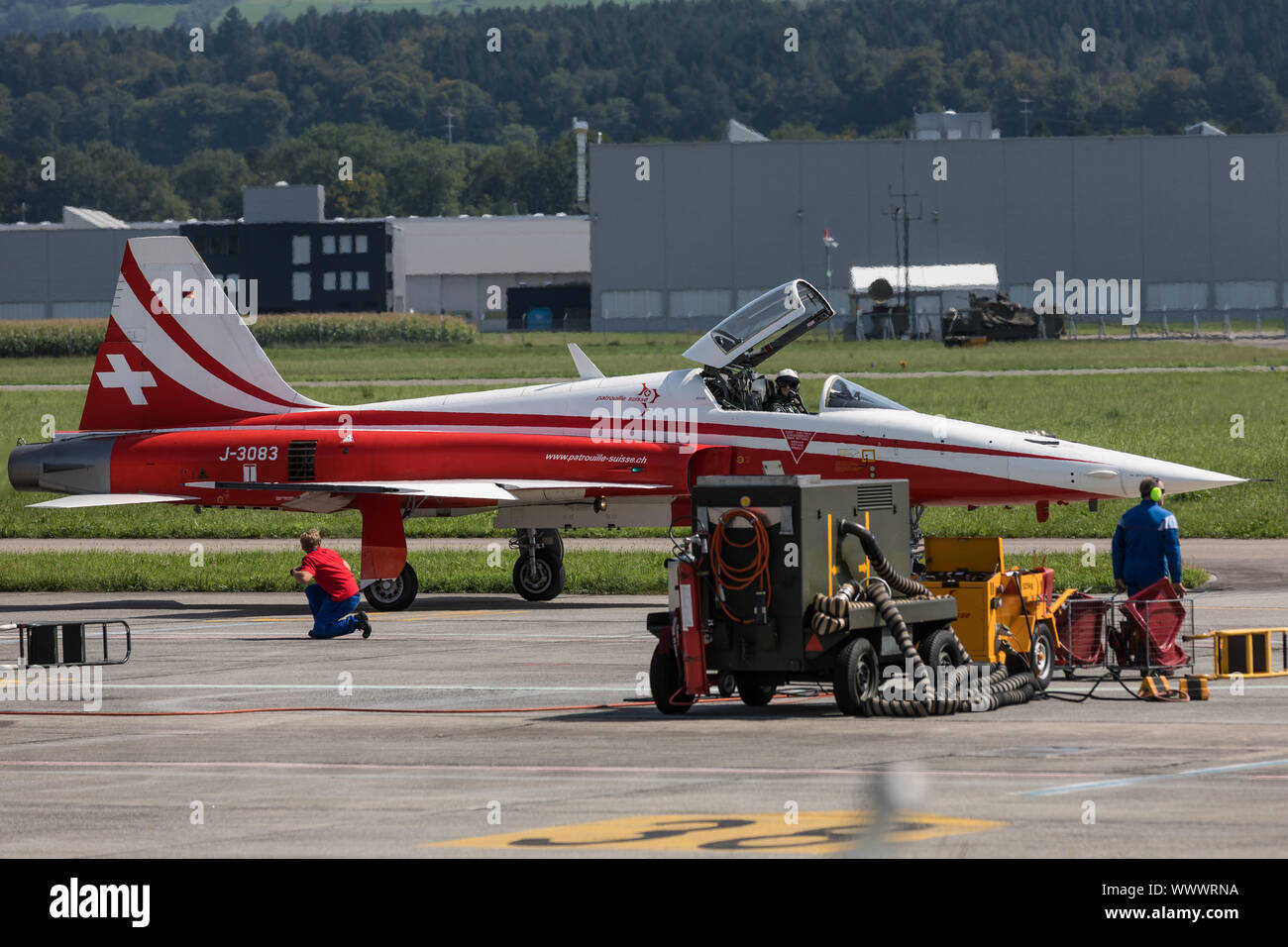 Patrouille Suisse, der Kunstflugstaffel der Schweizer Luftwaffe Stockfoto