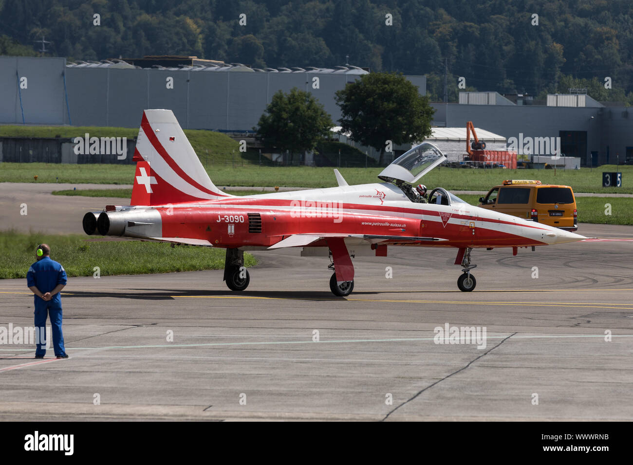 Patrouille Suisse, der Kunstflugstaffel der Schweizer Luftwaffe Stockfoto