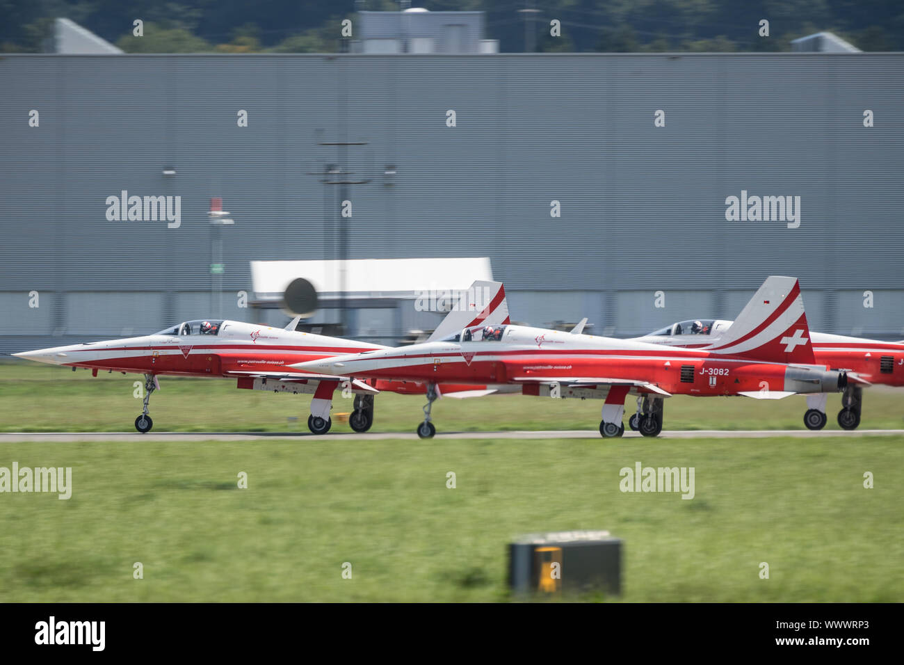Patrouille Suisse, der Kunstflugstaffel der Schweizer Luftwaffe Stockfoto