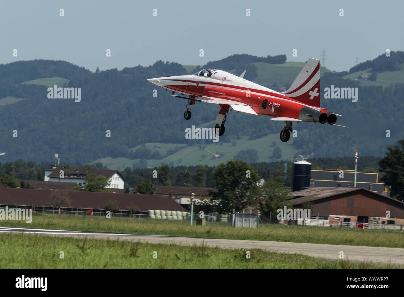 Patrouille Suisse, der Kunstflugstaffel der Schweizer Luftwaffe Stockfoto