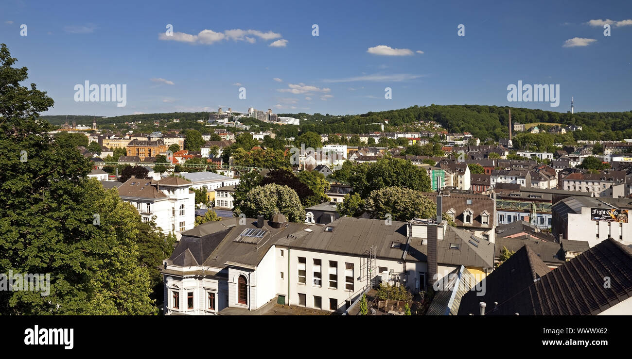 Stadtbild von Bezirk Elberfeld, Wuppertal, Bergisches Land, Nordrhein-Westfalen, Deutschland, Europa Stockfoto