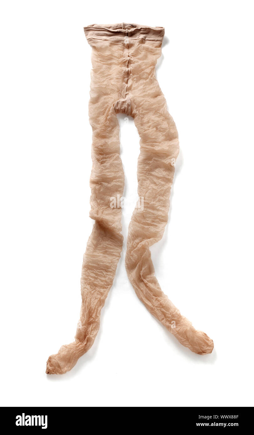 Brown's Frauen Strumpfhosen isoliert auf weißem Stockfoto