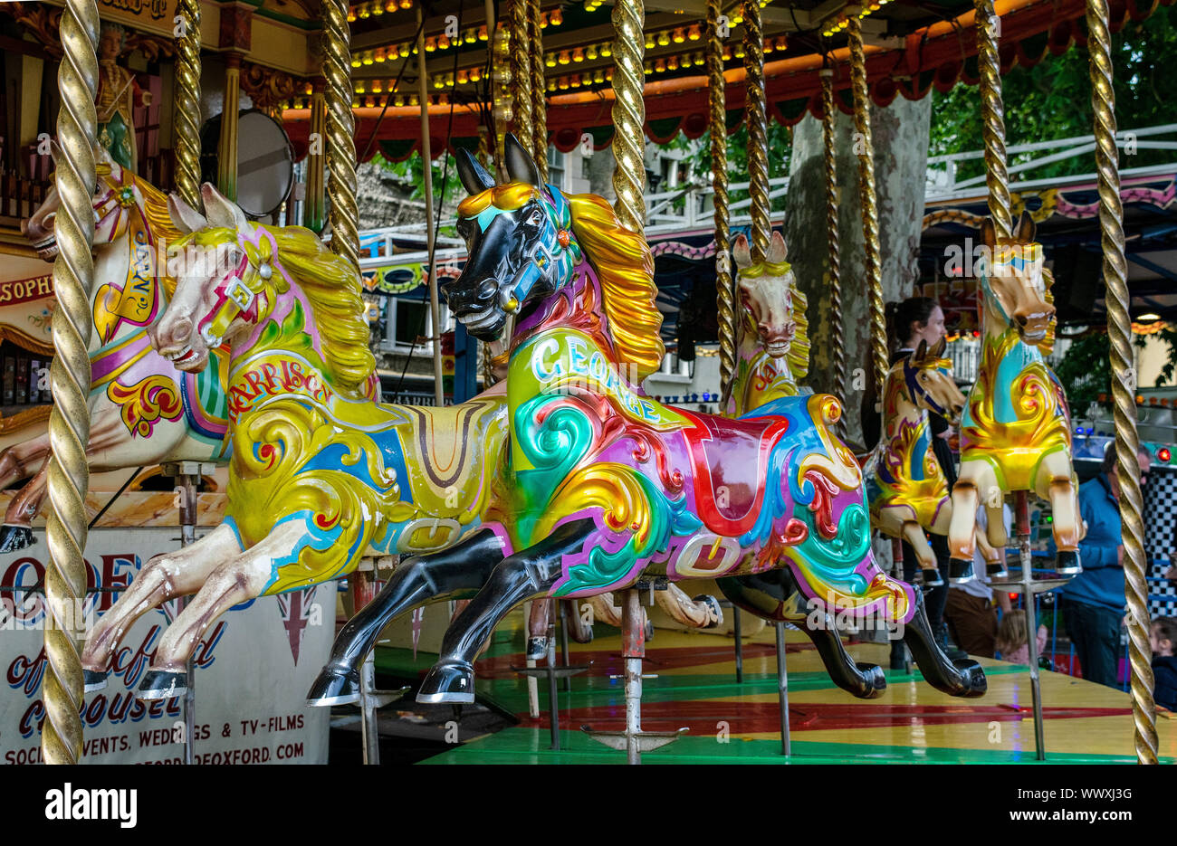 Der traditionelle jährliche Kirmes in St Giles, Oxford, Oxfordshire, UK Stockfoto