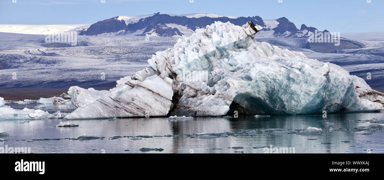 Gletscherlagune Joekulsarlon, Nationalpark Vatnajoekull, Osten Island, Island, Europa Stockfoto