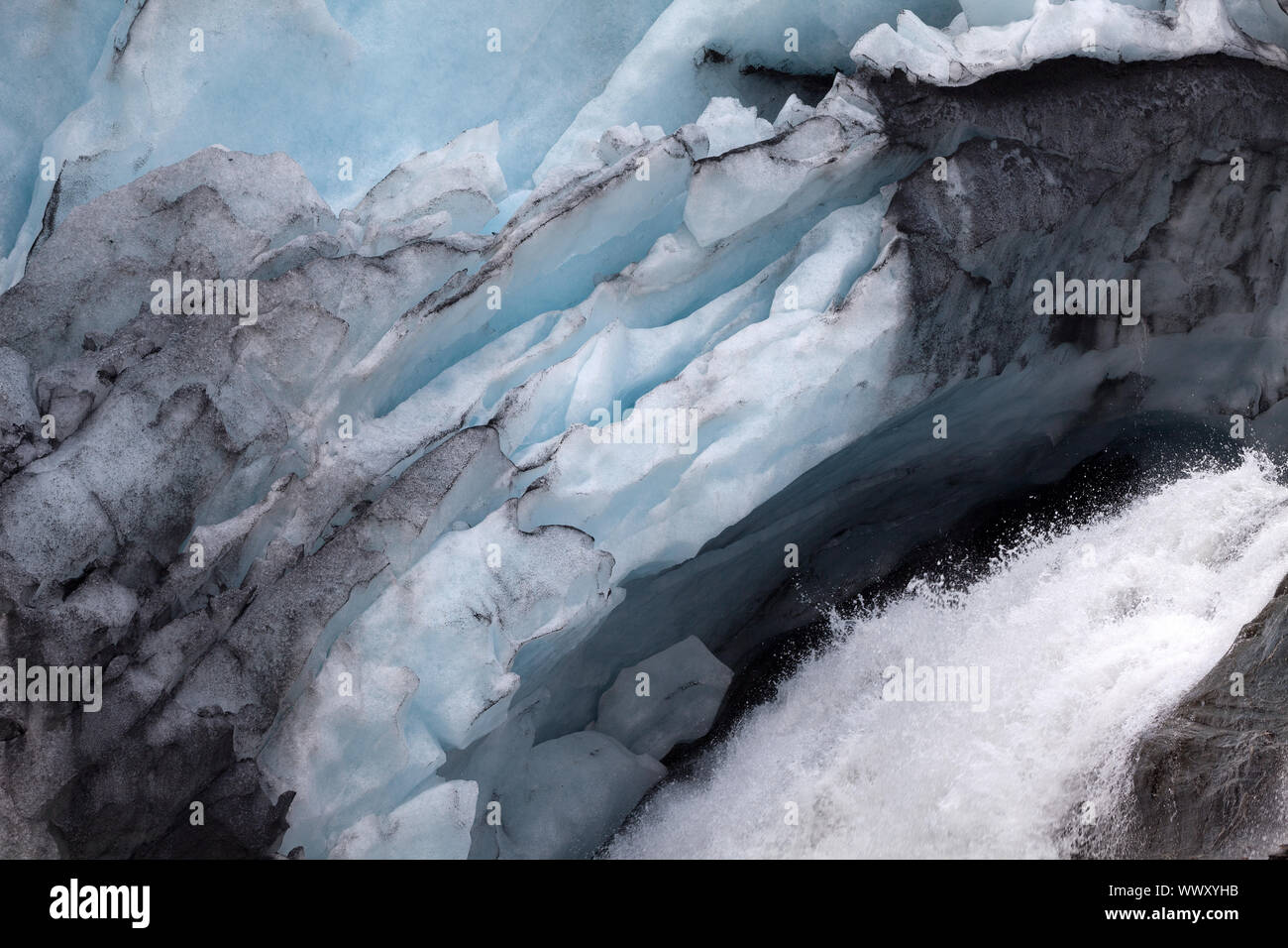 Blaue Gletscher Eis Stockfoto