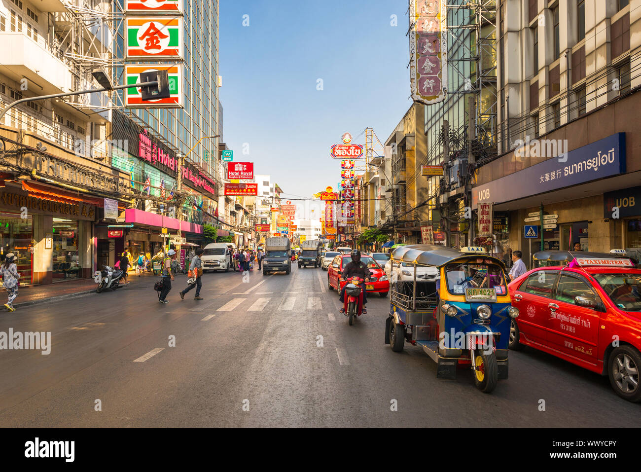 Die samphanthawong District ist der berühmten und beliebten und lebhaften Chinatown von Bangkok Stockfoto